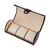 Three Slots Imitation Leather Watch Package Boxes CON-WH0089-63-8