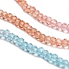 Transparent Painted Glass Beads Strands X1-DGLA-A034-T1mm-A19-4