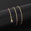 Brass Singapore Chains Necklaces for Women NJEW-D302-34G-2