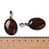 Natural Mahogany Obsidian Pendants G-Z055-03P-22-3