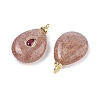 Natural Strawberry Quartz Pendants KK-C251-01A-03-2