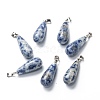 Natural Blue Spot Jasper Pendants G-F707-13-1