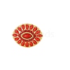 Horse Eye Alloy Plastic Rhinestone Brooch PW-WGBF0C2-03-1