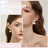 20Pcs Bowknot Brass Stud Earring Findings KK-BBC0028-23-6