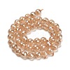 Electroplated Natural Quartz Round Beads Strands G-L598-A02-02A-3