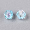 Transparent Spray Painted Glass Beads LS-EGLA-N018-4mm-06-3