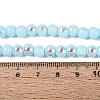 Electroplate Opaque Glass Beads Strands LS-EGLA-Q132-6MM-01C-12-4