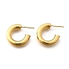 Brass Chunky C-shape Stud Earrings EJEW-G297-03C-G-2