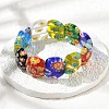 Handmade Millefiori Glass Beads Stretch Bracelets for Women BJEW-Q033-01A-2