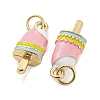 Ice Cream Rack Plating Brass Enamel Pendants X-KK-Q804-01G-2