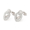 Rack Plating Brass Heart Stud Earrings for Women EJEW-I283-02P-1