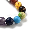 Chakra Round Natural Mixed Stone Beaded Stretch Bracelets BJEW-K251-05-5