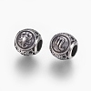 316 Surgical Stainless Steel European Beads STAS-F195-128P-09-1