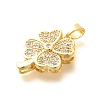 Brass Micro Pave Cubic Zirconia Pendants KK-G519-14G-02-2