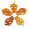 Halloween Themed Natural Agate Big Pendants G-S359-181A-1