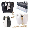 DIY Imitation Leather Knitting Crochet Bowknot Bucket Bags GN-TAC0001-06B-2