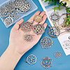   28Pcs 7 Style Tibetan Style Zinc Alloy Pendants FIND-PH0010-02-3