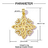 Brass Micro Pave Clear Cubic Zirconia Pendants CU-OY001-64G-2
