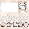 10Pcs 10 Styles Lace Theme PET Sticker PW-WG049EF-06-1