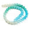 Spray Painted Crackle Glass Beads Strands DGLA-C002-10mm-10-1