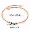 Elegant and Stylish Design 304 Stainless Steel Adjustable Bangles for Women GW7312-3-1