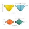 16 Sets 8 Style Spray Painted Alloy Magnetic Clasps X1-FIND-LS0001-64-3