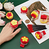 CRASPIRE 8Pcs 2 Color Plastic & Nylon Hummingbird Ring Feeder AJEW-CP0002-57-3