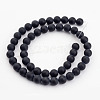 Dyed & Heated Natural Black Agate Bead Strands X-G-H056-4mm-2