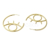 Rack Plating Brass Hollow Eye Stud Earrings EJEW-F315-03G-03-2