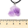 Natural Amethyst Pendant Necklaces NJEW-E146-01-4