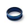 201 Stainless Steel Grooved Finger Ring Settings STAS-TAC0001-10C-L-3