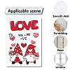 8 Sheets 8 Styles Valentine's Day PVC Waterproof Wall Stickers DIY-WH0345-065-4