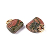 Natural Unakite Pendants G-Q602-01G-03-2