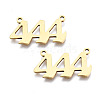 201 Stainless Steel Pendant Links STAS-S110-115G-04-1