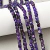 Natural Dragon Veins Agate(Dyed & Heated) Beads Strands G-G177-E19-03-5