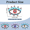 6Pcs 3 Colors Glass Seed Beaded Pendants PALLOY-GO00026-2