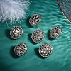 CHGCRAFT 12Pcs Hollow Alloy 1-Hole Buttons BUTT-CA0001-02B-4