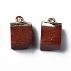 Natural Red Jasper Pendants G-Q998-035D-2