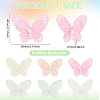 36Pcs 6 Colors Polyester Butterfly Lace Appliques DIY-FG0005-69-2