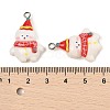 Christmas Theme Opaque Resin Pendants RESI-S08-03F-3