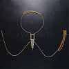 Brass Full Crystal Rhinestone Layered Body Chains for Women WGC40AB-01-1