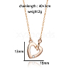 925 Silver Heart Pendant Necklace with Mozambique Diamond for Daily Wear GA2966-4