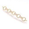 Brass Micro Pave Cubic Zirconia Links ZIRC-E124-31G-1