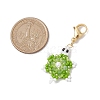 Sea Turtle Glass Seed Beads Pendant Decoration HJEW-MZ00124-02-3