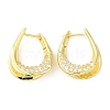 Rack Plating Brass Teardrop Hoop Earrings with Cubic Zirconia EJEW-M222-01G-1