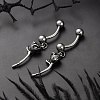 Rose 316 Surgical Stainless Steel Dangle Belly Button Rings EJEW-G416-01AS-3