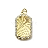 Brass Micro Pave Cubic Zirconia Pendants X-KK-C090-16G-1