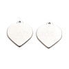 Non-Tarnish Stainless Steel Pendants STAS-L276-01P-05-1