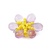 Beaded Flower Charms PALLOY-MZ00438-02-4