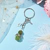 Alloy with Glass Seed Beads Keychain KEYC-MZ00010-05-2